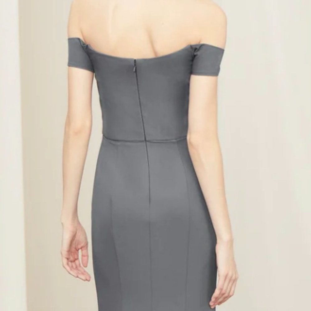 Amsale Eden long dress. Size 8 in Platinum color. Never been worn! - Picture 2 of 4